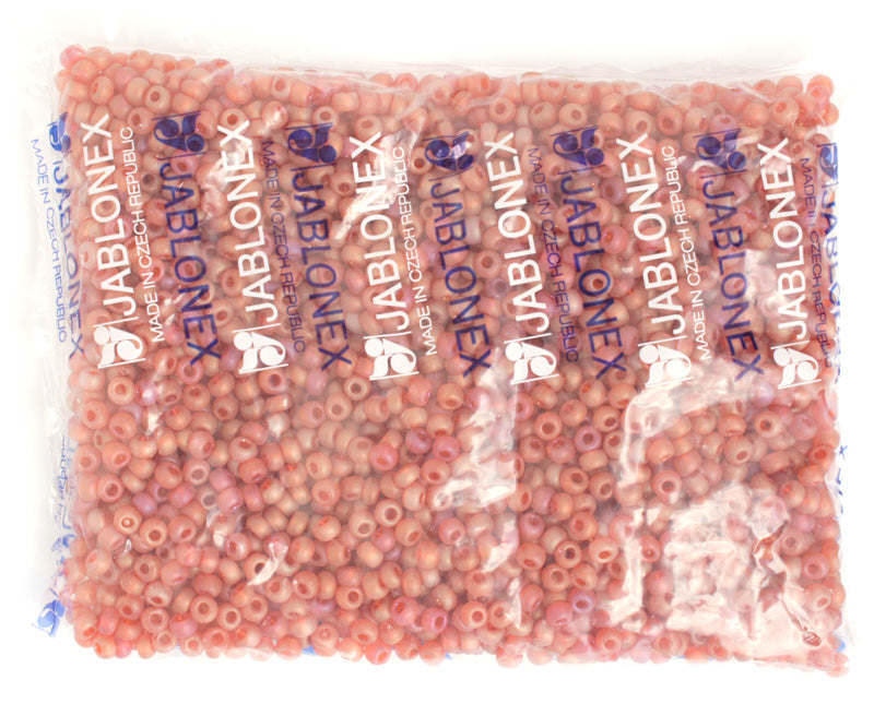 Czech Seed Beads 2/0 Transparent Orange/Red Shades