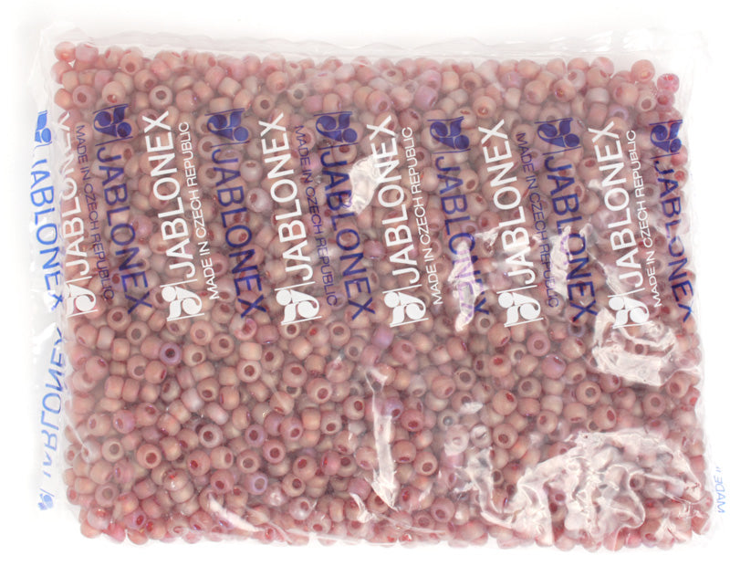 Czech Seed Beads 2/0 Transparent Orange/Red Shades