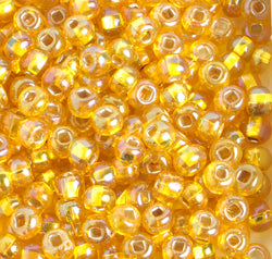 Czech Seed Beads 2/0 Color Lined Yellow/Orange Shades