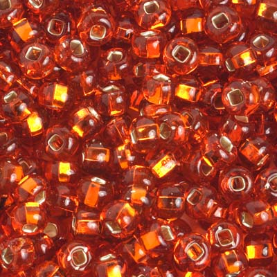 Czech Seed Beads 2/0 Color Lined Yellow/Orange Shades