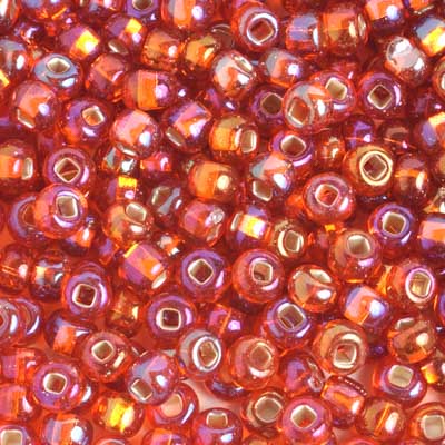 Czech Seed Beads 2/0 Color Lined Yellow/Orange Shades