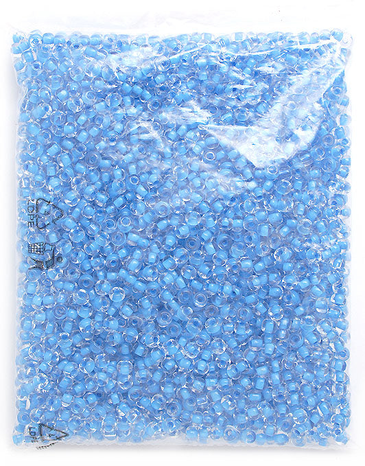 Czech Seed Beads 2/0 Color Lined Blue Shades