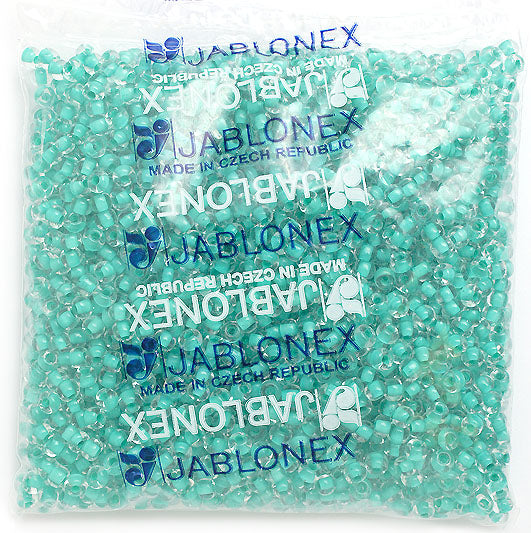 Czech Seed Beads 2/0 Color Lined Green Shades