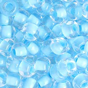 Czech Seed Beads 2/0 Color Lined Blue Shades