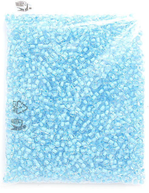 Czech Seed Beads 2/0 Color Lined Blue Shades