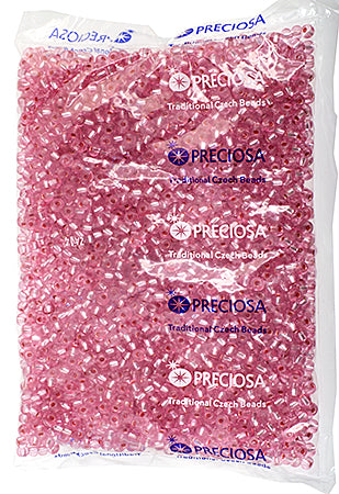 Czech Seed Beads 2/0 Color Lined Red/Pink Shades