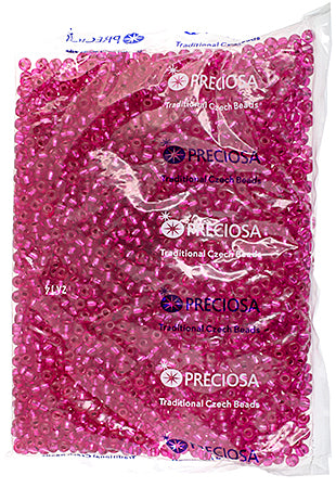 Czech Seed Beads 2/0 Color Lined Red/Pink Shades