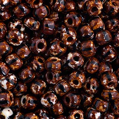 Czech Seed Beads 2/0 Opaque Brown Shades