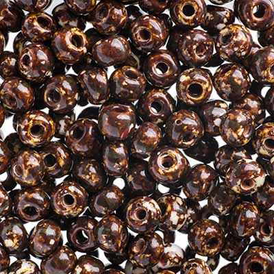 Czech Seed Beads 2/0 Opaque Brown Shades