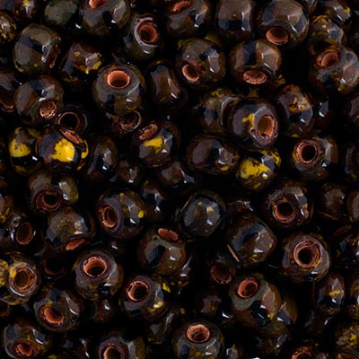 Czech Seed Beads 2/0 Opaque Brown Shades