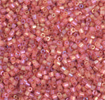 Czech Seed Beads 10/0 2-cut Pink Rainbow Natural