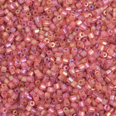 Czech Seed Beads 10/0 2-cut Pink Rainbow Natural