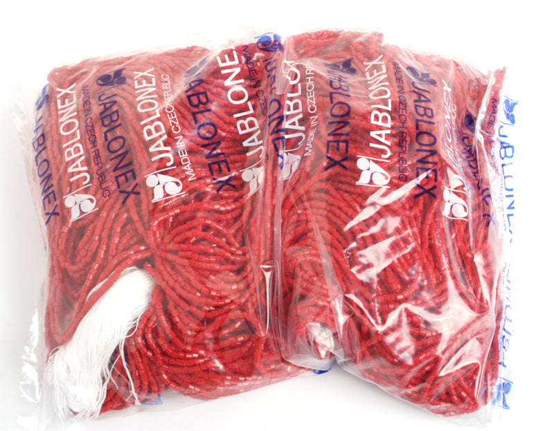 Czech Seed Beads 10/0 2-cut Opaque Strung