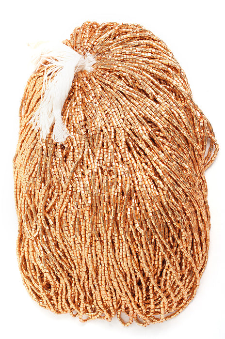 Czech Seed Beads 10/0 2-cut Metallic Strung