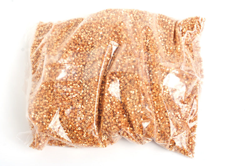 Czech Seed Beads 10/0 2-cut Metallic