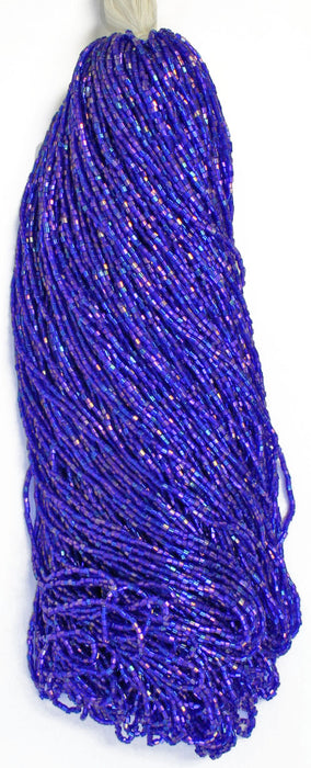 Czech Seed Beads 10/0 2-cut Transparent Aurora Borealis Strung