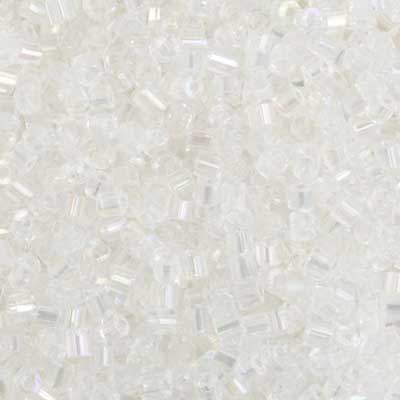 Czech Seed Beads 10/0 2-cut Transparent Aurora Borealis Strung