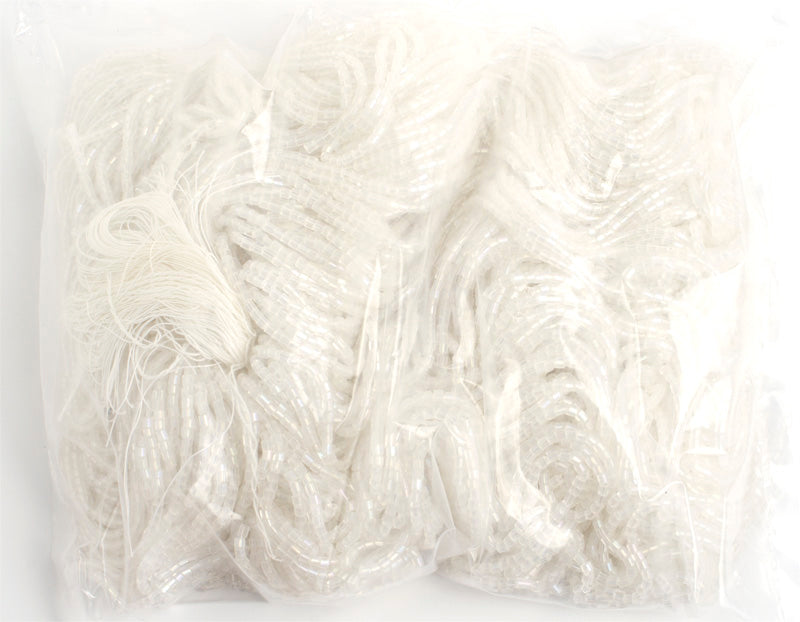 Czech Seed Beads 10/0 2-cut Transparent Aurora Borealis Strung