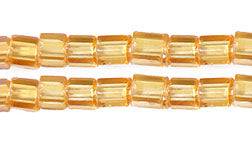 Czech Seed Beads 10/0 2-cut Transparent Aurora Borealis Strung