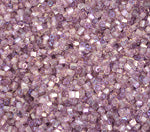 Czech Seed Beads 10/0 2-cut Transparent Aurora Borealis Strung
