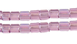 Czech Seed Beads 10/0 2-cut Transparent Aurora Borealis Strung