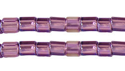 Czech Seed Beads 10/0 2-cut Transparent Aurora Borealis Strung