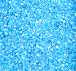 Czech Seed Beads 10/0 2-cut Transparent Aurora Borealis Strung