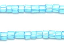 Czech Seed Beads 10/0 2-cut Transparent Aurora Borealis Strung