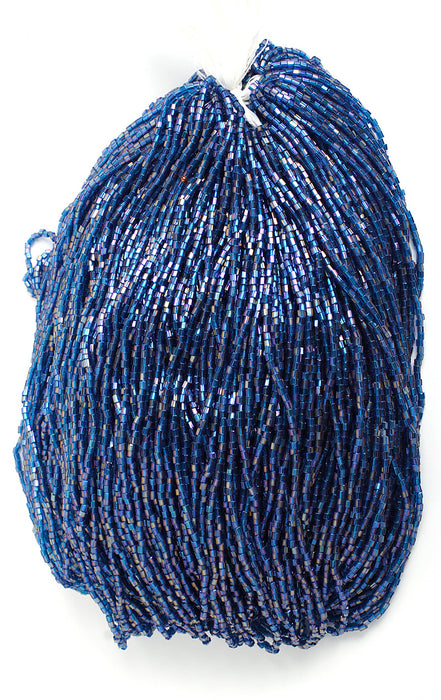 Czech Seed Beads 10/0 2-cut Transparent Aurora Borealis Strung