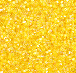 Czech Seed Beads 10/0 2-cut Transparent Aurora Borealis Strung