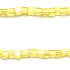 Czech Seed Beads 10/0 2-cut Transparent Aurora Borealis Strung