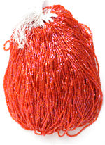 Czech Seed Beads 10/0 2-cut Transparent Aurora Borealis Strung