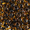 Czech Seed Beads 32/0 Transparent Topaz Black Lined