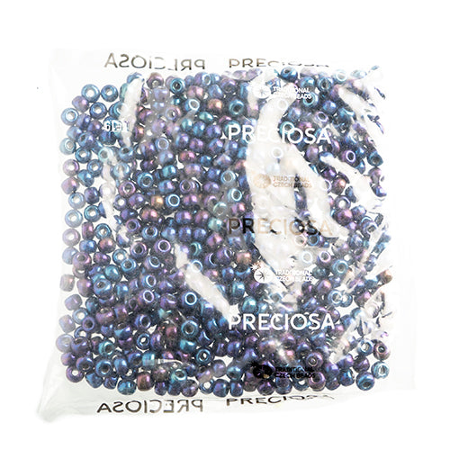 Czech Seed Beads 32/0 Opaque Black/Navy Iris