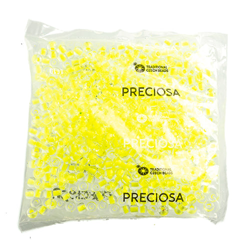 Czech Seed Beads 32/0 Crystal Color Lined 