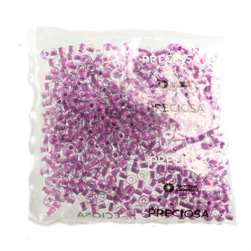 Czech Seed Beads 32/0 Crystal Color Lined 