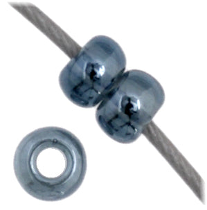 Czech Seed Beads 11/0 Transparent Black Diamond Luster Approx. 23g