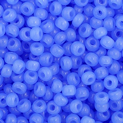 Czech Seed Beads 11/0 Opaque Oily Blue