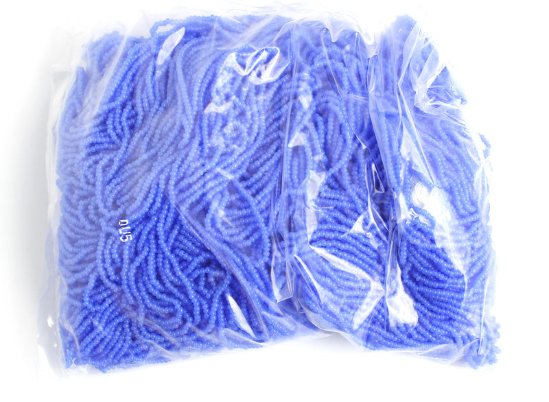 Czech Seed Beads 11/0 Opaque Oily Blue