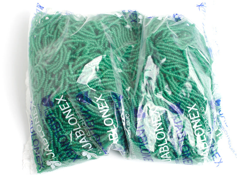 Czech Seed Beads 11/0 Opaque Oily Green