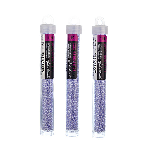 Czech Seed Beads 11/0 Opaque Luster - Approx 23g Vials