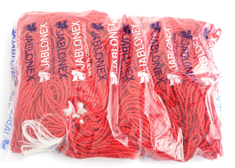 Czech Seed Beads 11/0 Opaque - Red/Orange Shades