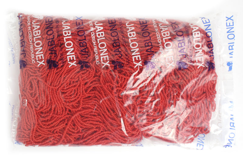 Czech Seed Beads 11/0 Opaque - Red/Orange Shades