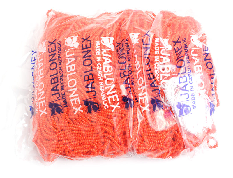 Czech Seed Beads 11/0 Opaque - Red/Orange Shades