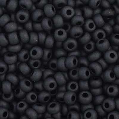Czech Seed Beads 11/0 Opaque Black Matte