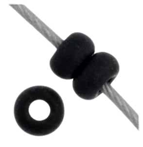 Czech Seed Beads 11/0 Opaque Black Matte Approx. 23g