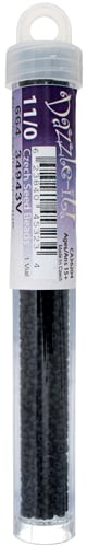 Czech Seed Beads 11/0 Opaque Black Matte Approx. 23g