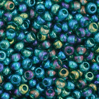Czech Seed Beads 11/0 Transparent Aurora Borealis