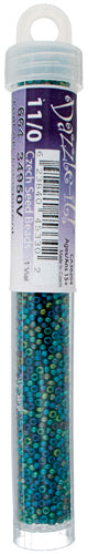 Czech Seed Beads 11/0 Transparent Aurora Borealis - 23g vials