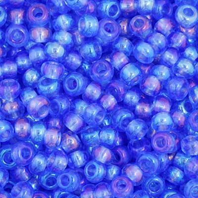 Czech Seed Beads 11/0 Transparent Aurora Borealis - 23g vials